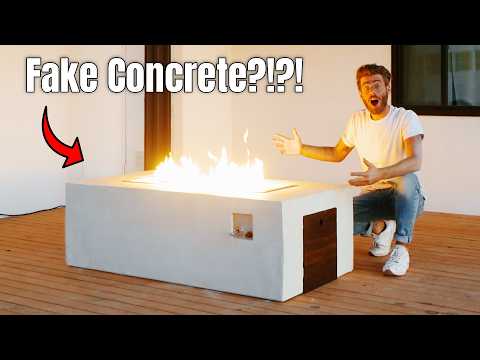 This DIY "Concrete" Fire-Pit Coffee Table is HOLLOW!?!?