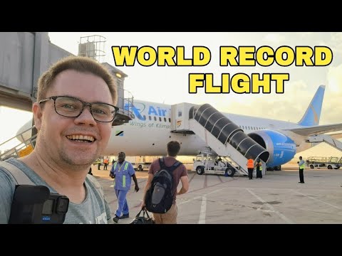 🥇 WORLD RECORD!! We flew 16 min. on Air Tanzania's B787-8 Dreamliner! 🇹🇿