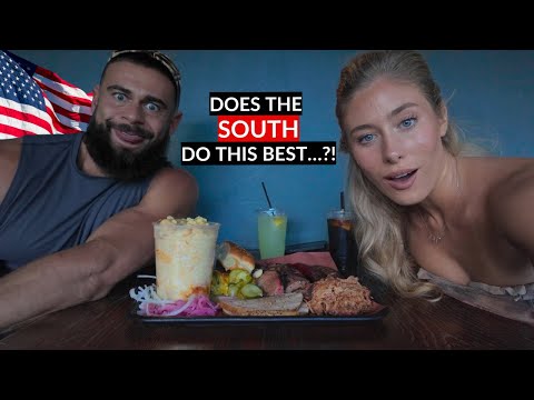 British Couple First Time Trying REAL Southern Food in South Carolina!