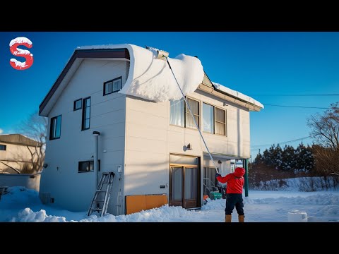 Skilled Snow Removal: Massive Roof Avalanche | Extreme Challenging Roof Snow Clearing Moments #9