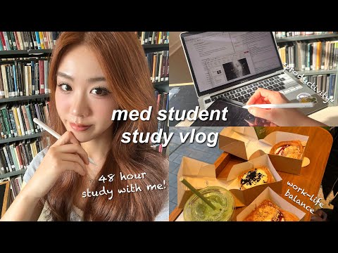 STUDY VLOG📚| surviving med school, work-life balance, library studying & staying productive ₊˚