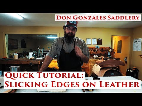 Quick Tutorial: Slicking Edges on Leather
