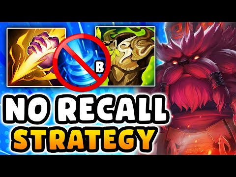 ORNN JUNGLE BUT I'M NOT ALLOWED TO RECALL AND I GANK NONSTOP STRATEGY (OVER 9500 HEALTH + MOST DMG)