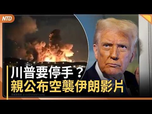 停手?川普今轉發空襲伊朗畫面|美軍掩體炸彈再出動|伊朗將收海峽過路費挑戰國際法|「無王抗議」幕後黑手正浮出水面|20260331(二)|新唐人電視台