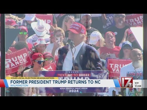 Former President Trump holds campaign rally in Wilmington