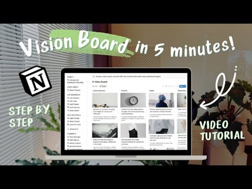 Make a simple vision board template in Notion | Beginner's Tutorial