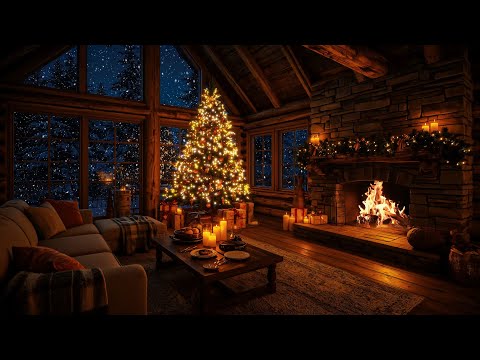 Warm Christmas Fireplace 2025 | Relaxing Piano Music & Crackling Fire for Sleep and Calm