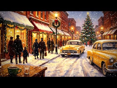 Merry Little Jazz Christmas ☕ Cozy 1950s Café | Christmas Jazz & Frank Sinatra Style Warmth