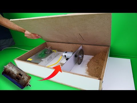 Homemade table saw mini with motor 775 - Creative Ideas With Motor DC