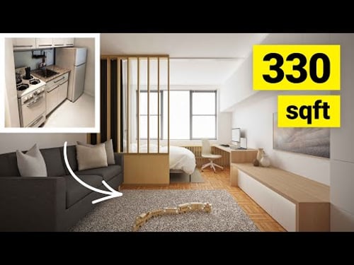 ARCHITECT REDESIGNS - A Tiny NYC Studio Apartment For a Family of 3 - 30.7sqm/330sqft