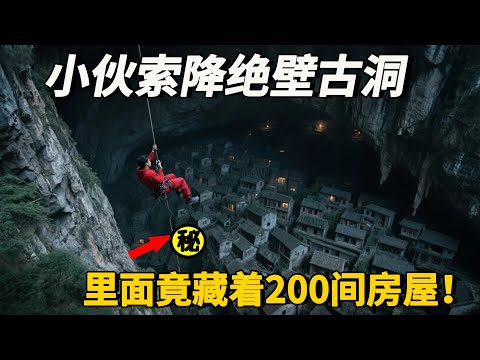 A young man rappels down a cliff into an ancient cave!