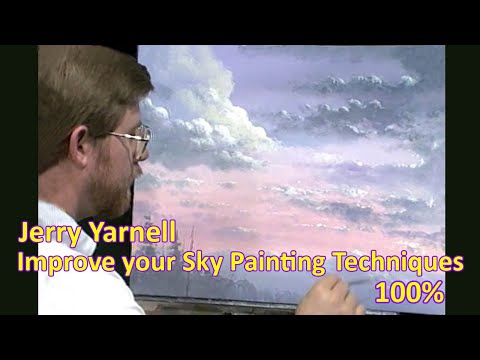 How to Paint Perfect Skies! | Jerry Yarnell Sky & Cloud FULL LESSON (Acrylic Tutorial)