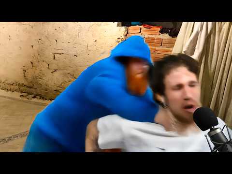 you laugh, caseoh jumps on me