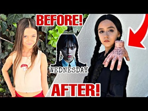 TURNING INTO WEDNESDAY ADDAMS (Jenna Ortega) TRANSFORMATION!!