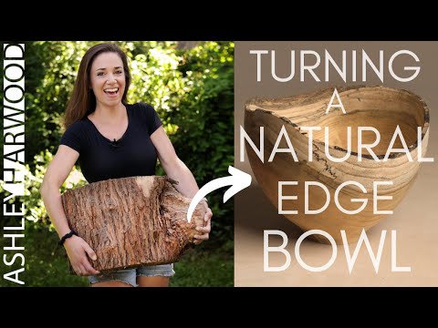 Woodturning: Making a Natural Edge Mulberry Bowl... starting with a log!