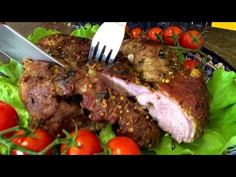 БАРАНЬЯ НОГА запеченная в духовке. Баранина рецепт.