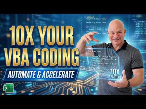 How To Automate Your VBA Coding & 10x Your Development In Excel