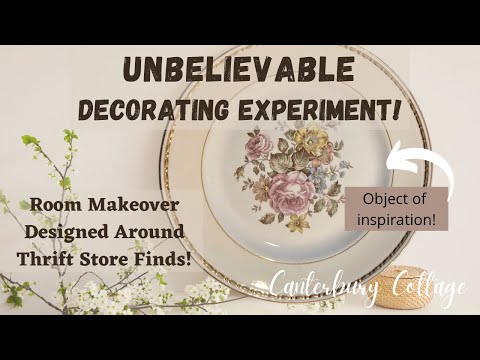 UNBELIEVABLE DECORATING EXPERIMENT/ROOM MAKEOVER USING THRIFTED FINDS/IOD GIVEAWAY