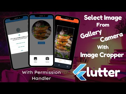 Image Picker From Gallery or Camera with Image Cropper in Flutter. With Permission Handler.