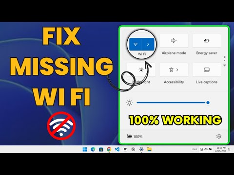 Fix WiFi Not Showing in Windows 11 | Fix Missing WiFi