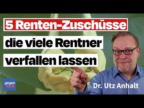 Rente: 5 Zuschüsse die viele Rentner verfallen lassen