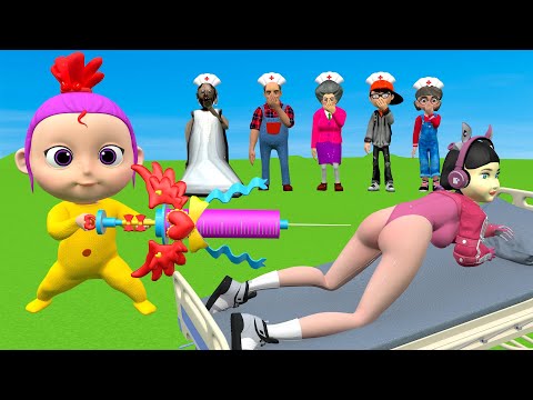 Scary Teacher 3D vs Squid Game Rescue Injection For drowning Squid Doll 5 TimeS Challenger Who Best