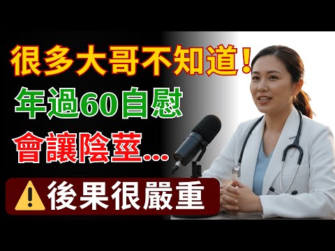 60歲以上還在自慰?看完這支影片可能救你一命|陳心蕾醫師