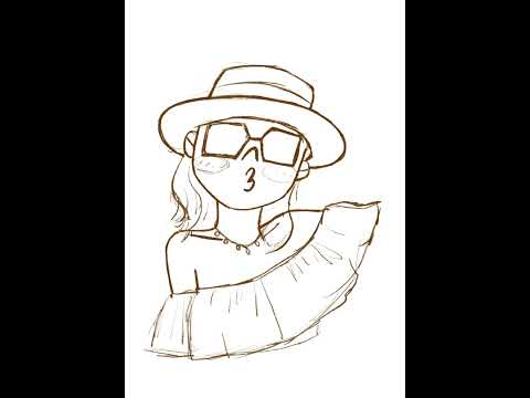 doodle and scribble Grace Chow #氛围感 #illustration #procreate #cartoon #q版 Draw a cute girl