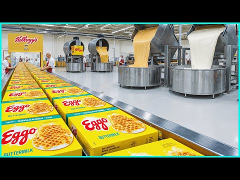 How Waffles Are Made in a Factory🧇 | 19,000 Waffles Per Hour
