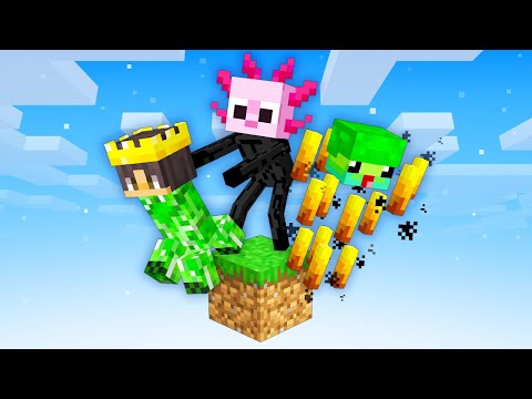 Minecraft But We're MOBS on ONE BLOCK!