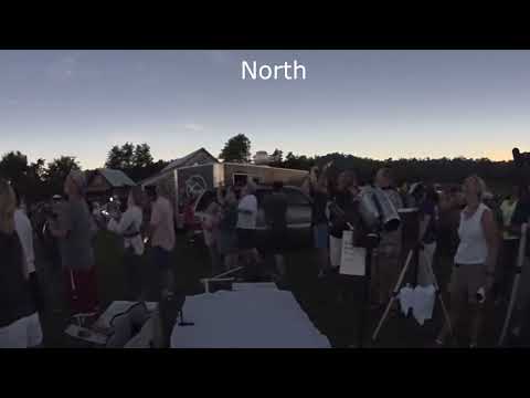 Solar Eclipse 360° Colored Horizon During Totality In 60 Seconds