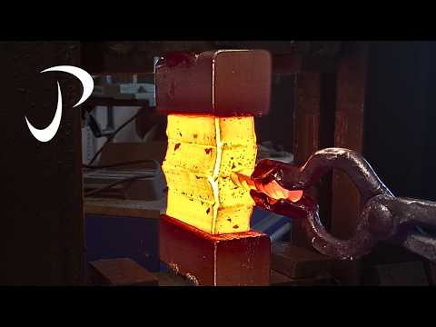 Making a Carving Knife from Zebra Damascus