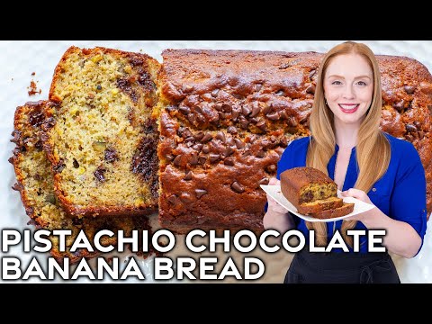 Pistachio Chocolate Chip Banana Bread | The BEST Banana Bread!!