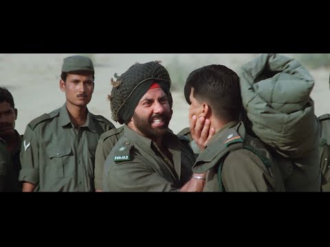 हम बॉर्डर पर लड़ रहे है और तुझे छुट्टी चाहिए - सनी देओल ज़बरदस्त सीन
