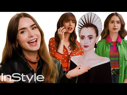 Lily Collins Reacts To Life Size Cut-Outs of Her 'Emily in Paris' Looks | InStyle