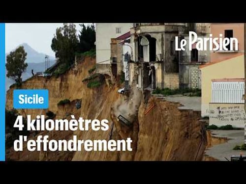 Sicile : une falaise s’effondre sur 4 km et menace de rayer tout un quartier de la carte
