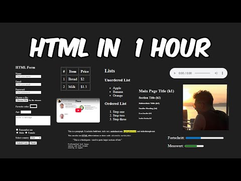 Learn HTML In 1 Hour (Full & Free Course)