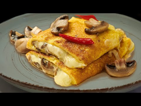 How to make a perfect omelette with mushrooms | Quick and easy