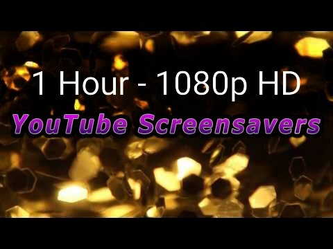 Sparkling Gold Glitter Lamp - HD Screensaver - 1 Hour