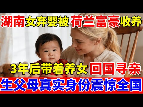 湖南女弃婴被荷兰富豪夫妇收养,3年后带着养女回国寻亲!生父母真实身份震惊全国【人间真情录】