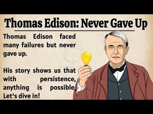 Thomas Edison: Never Gave Up || Learn English Through Storyπ₯ || Graded Reader || Listening Practice