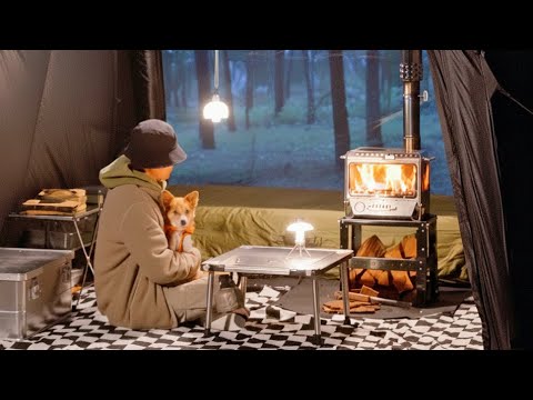 Solo Camping with My Dog in an Ultralight Inflatable Hot Tent