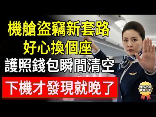 機艙盜竊新套路!好心換個座,護照錢包瞬間清空!下機才發現就晚了!#飛機換座 #空姐警告 #換座風險 #飛機安全 #行李被偷 #琳姐保命 #坐飛機 #財物安全 #拒絕話術