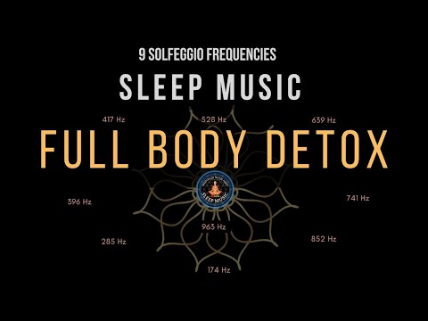 BLACK SCREEN SLEEP MUSIC ☯ All 9 solfeggio frequencies ☯ Full Body Detox
