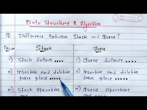 Difference between stack and queue | what is stack and queue | Data structure