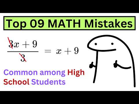 90% Students Make the Same Top 09 Math Mistakes