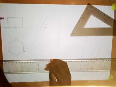 To Draw an Auxiliary Plan of an Hexagonal Prism