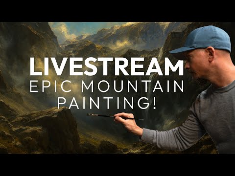 EPIC Mountain Waterfall in Oils - Painting LIVE