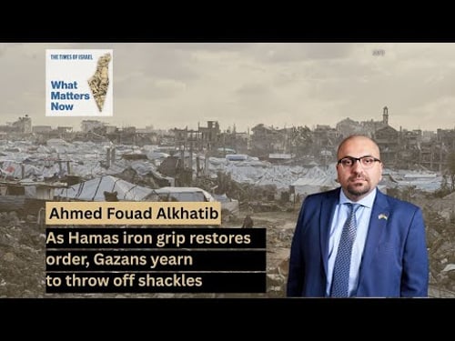 Ahmed Fouad Alkhatib: Hamas iron grip restores order, but Gazans aim to throw off shackles